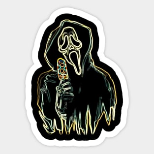 The Haunted Skeleton Neon Sticker